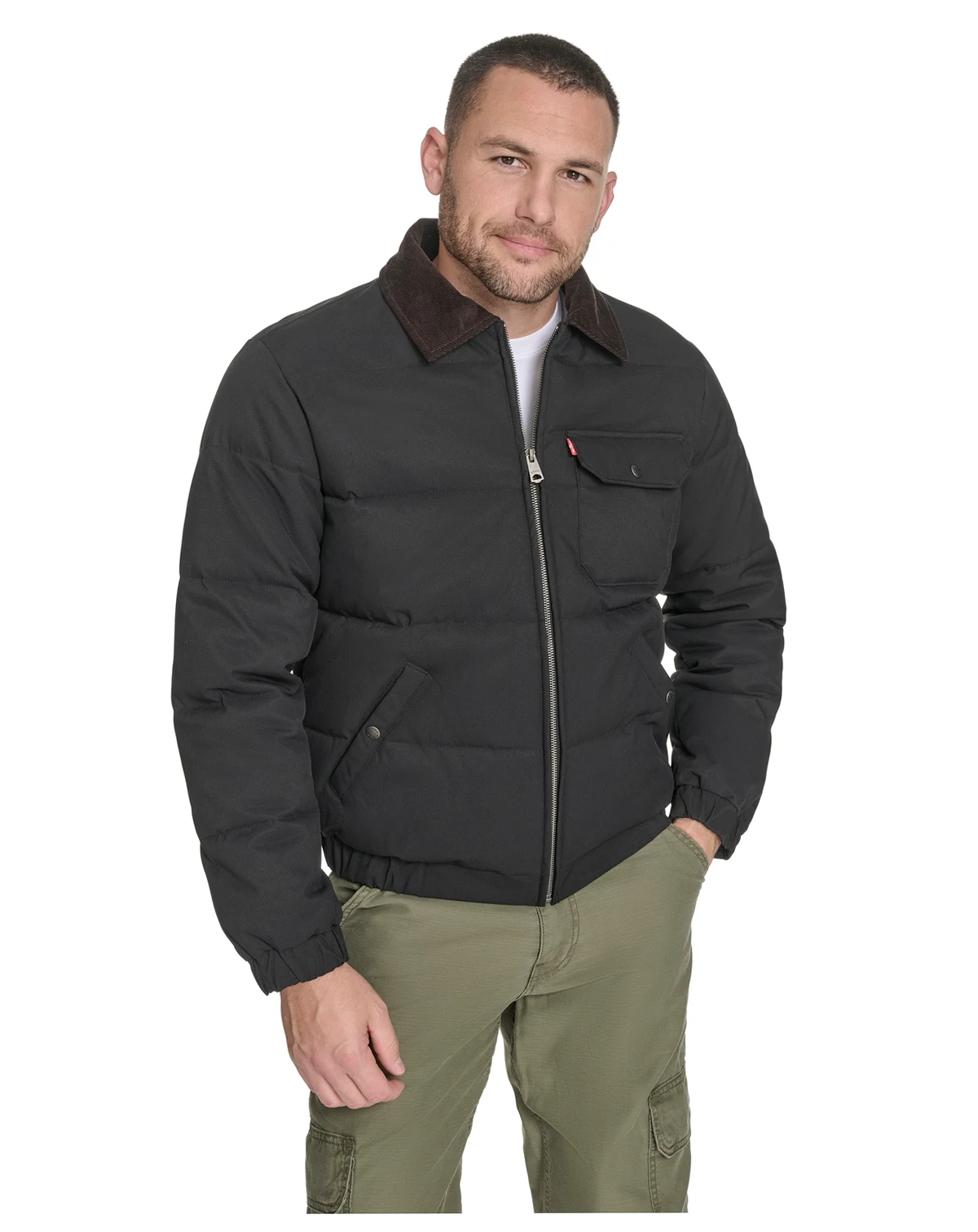 Men's Quilted Corduroy Collar Depot Jacket