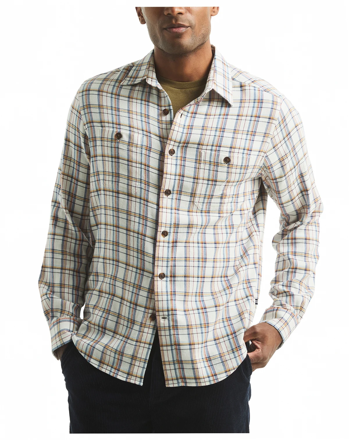 Men's Stretch Flannel Plaid Shirt