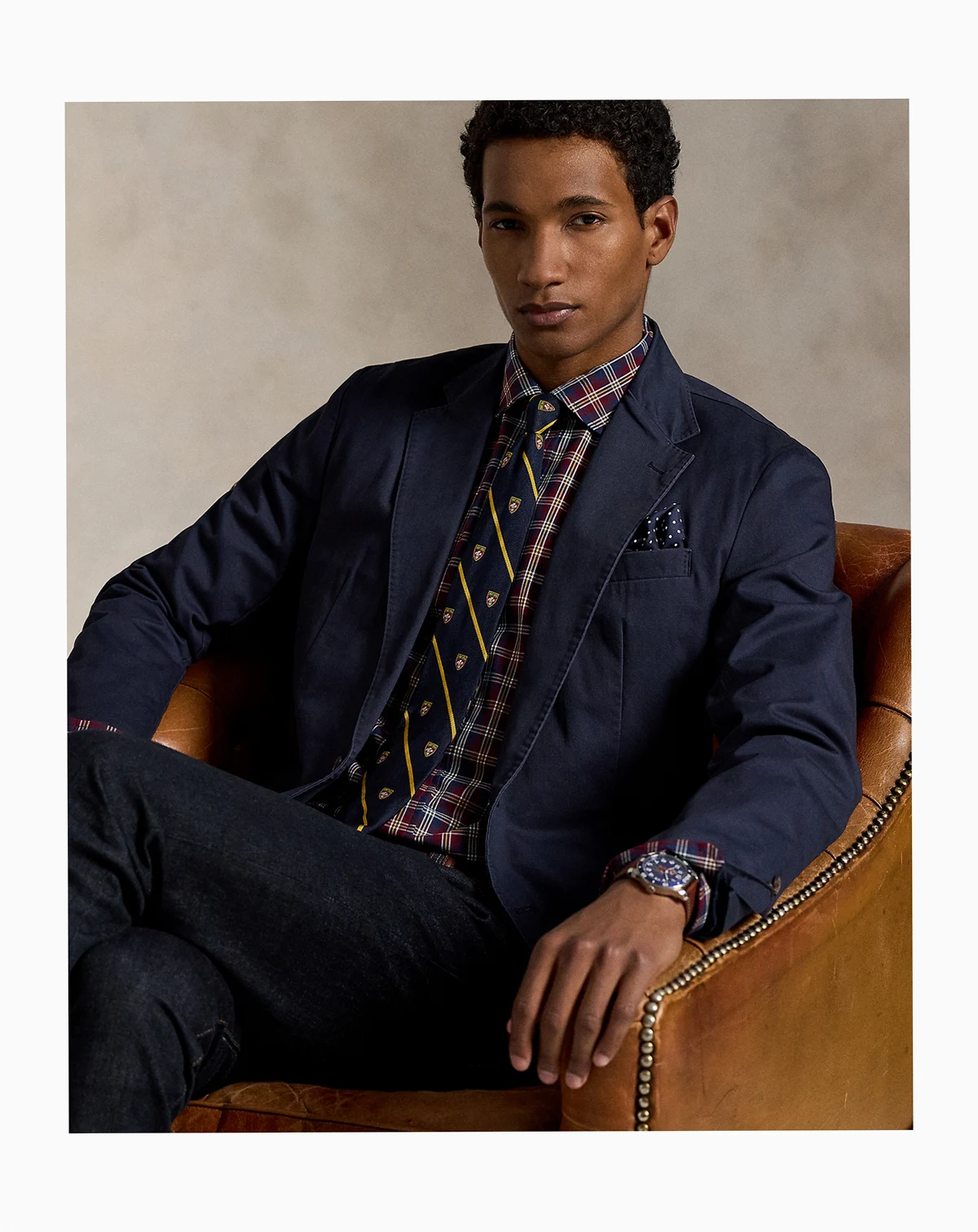 Men's Classic-Fit Plaid Poplin Shirt