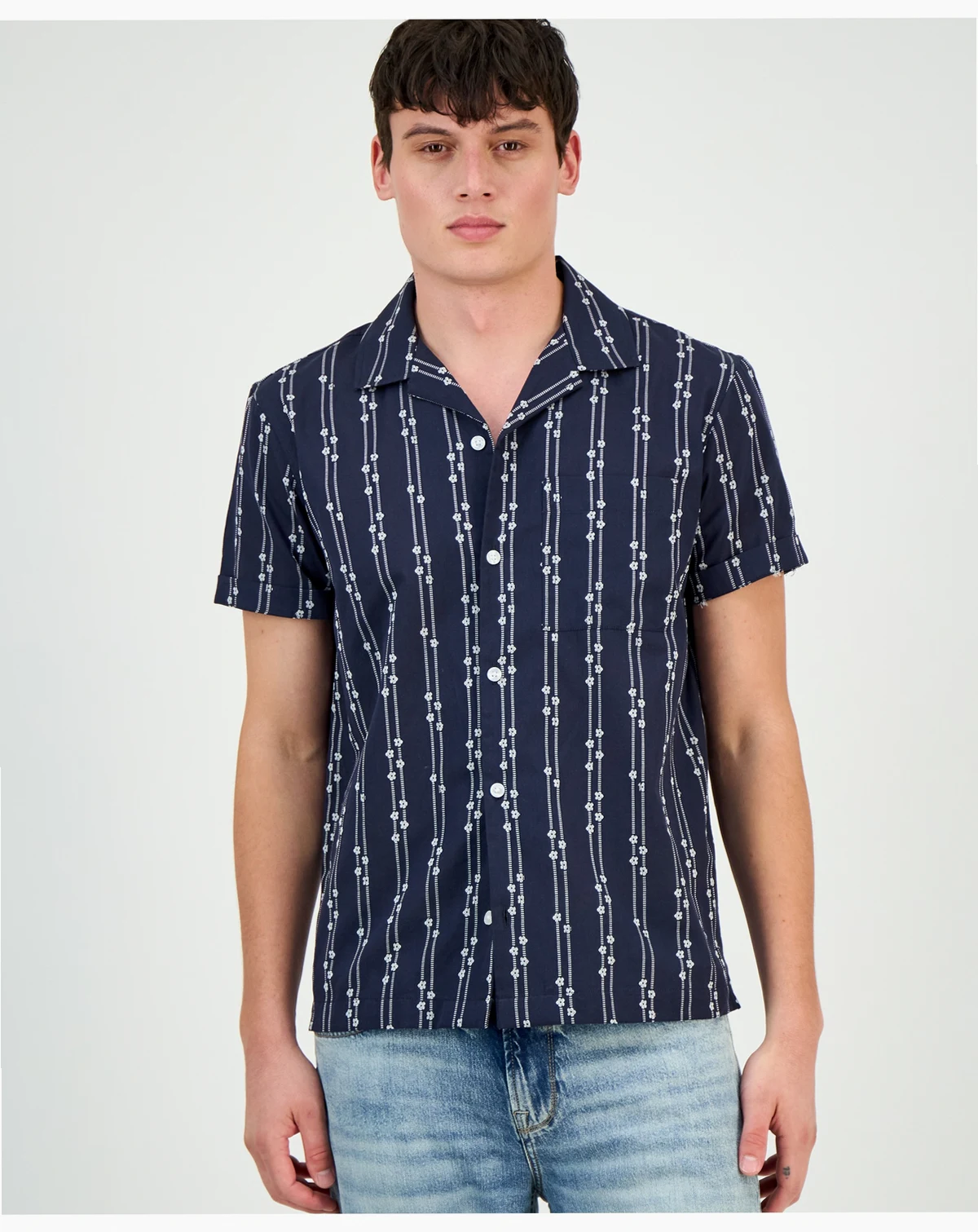 Men's Tanner Short-Sleeve Button Front Camp Shirt, Macy's Exclusive