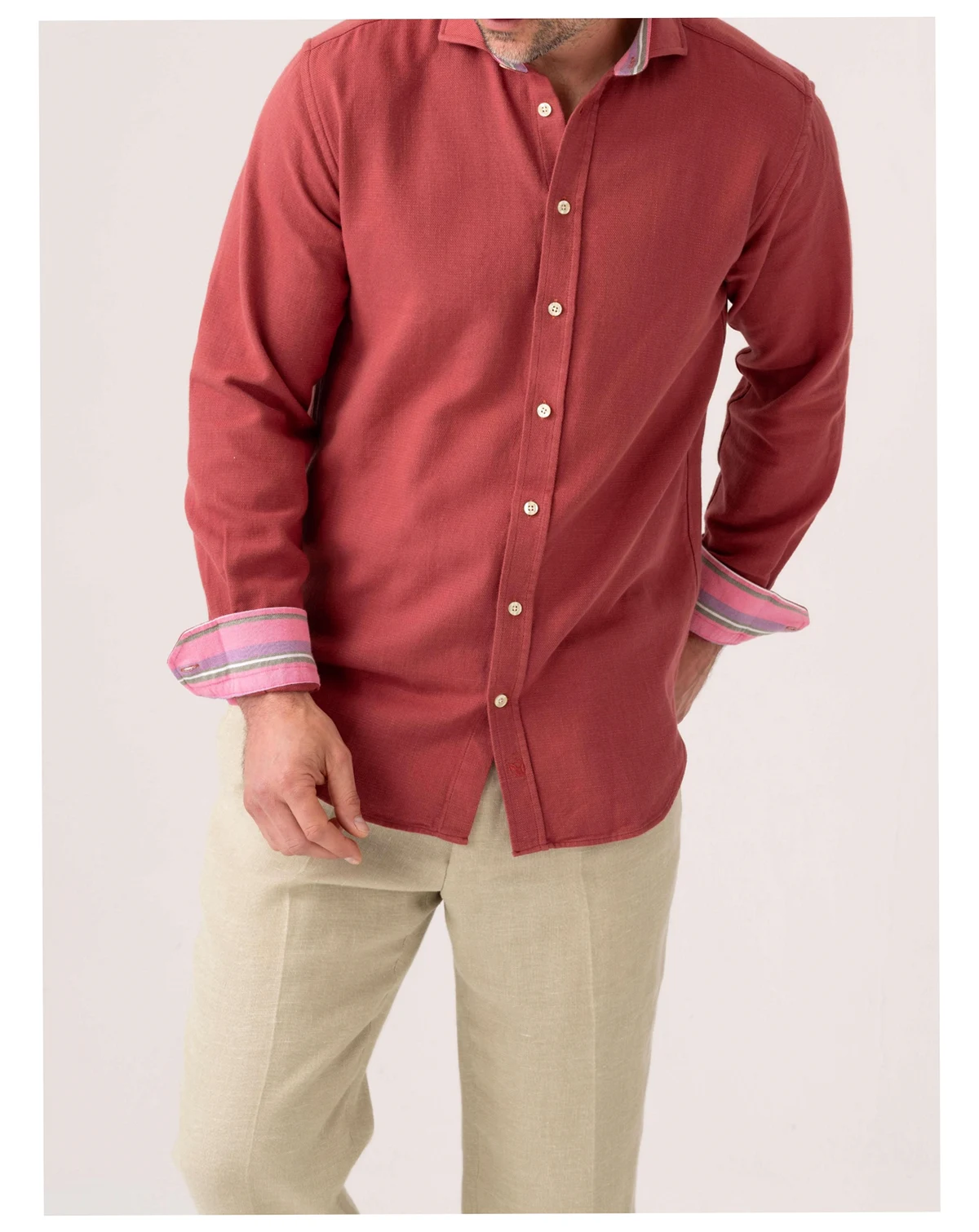 Men's Long Sleeve Brushed Cotton Shirt