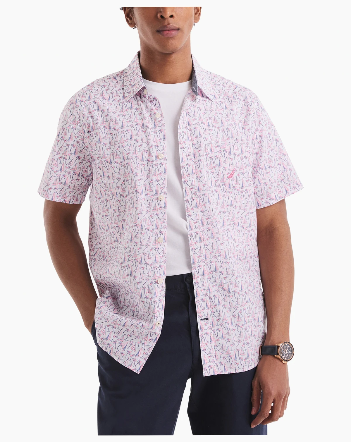Men's Classic-Fit Printed Button-Down Shirt