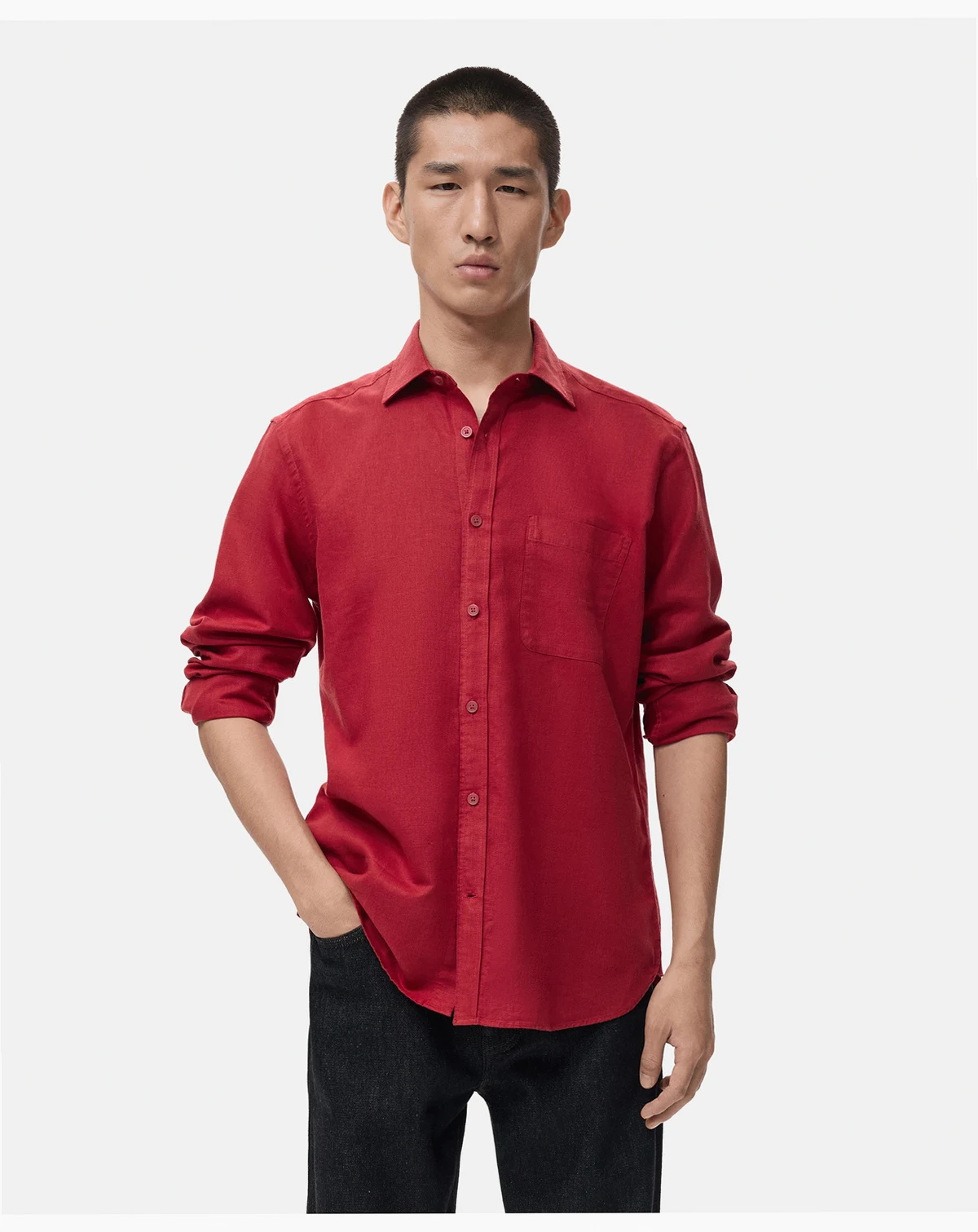 Men's Pocket Linen Shirt