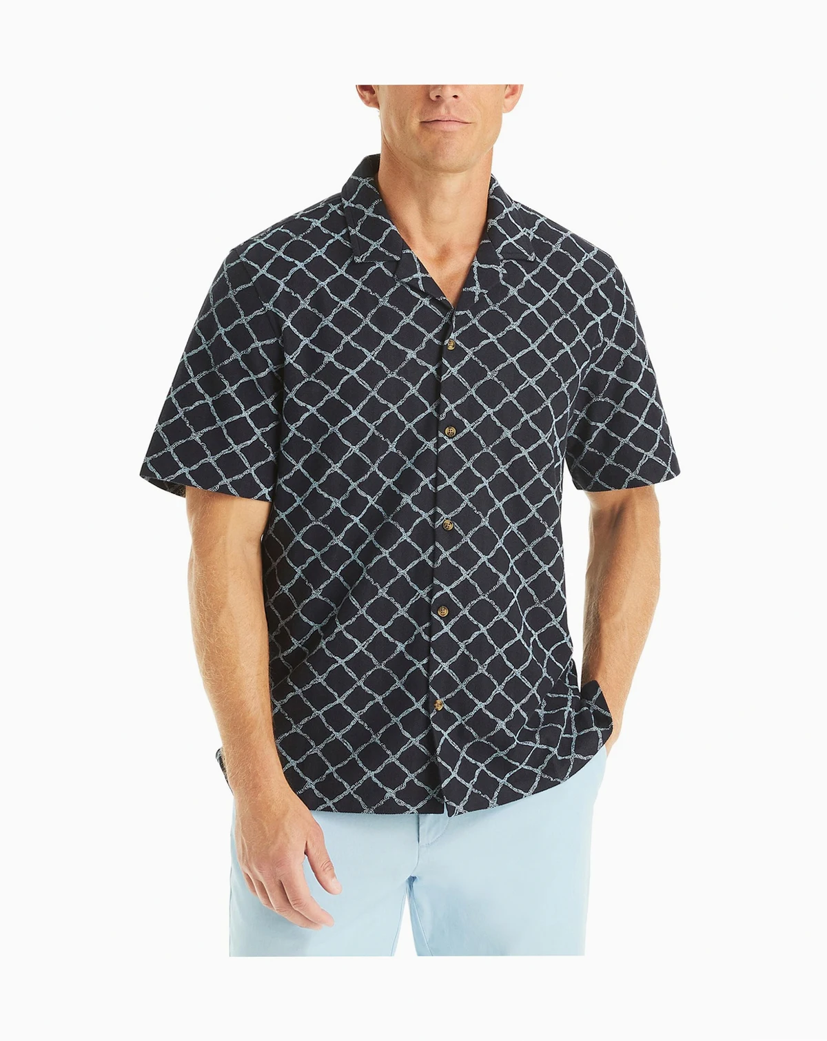 Men's Printed Short-Sleeve Polo Shirt