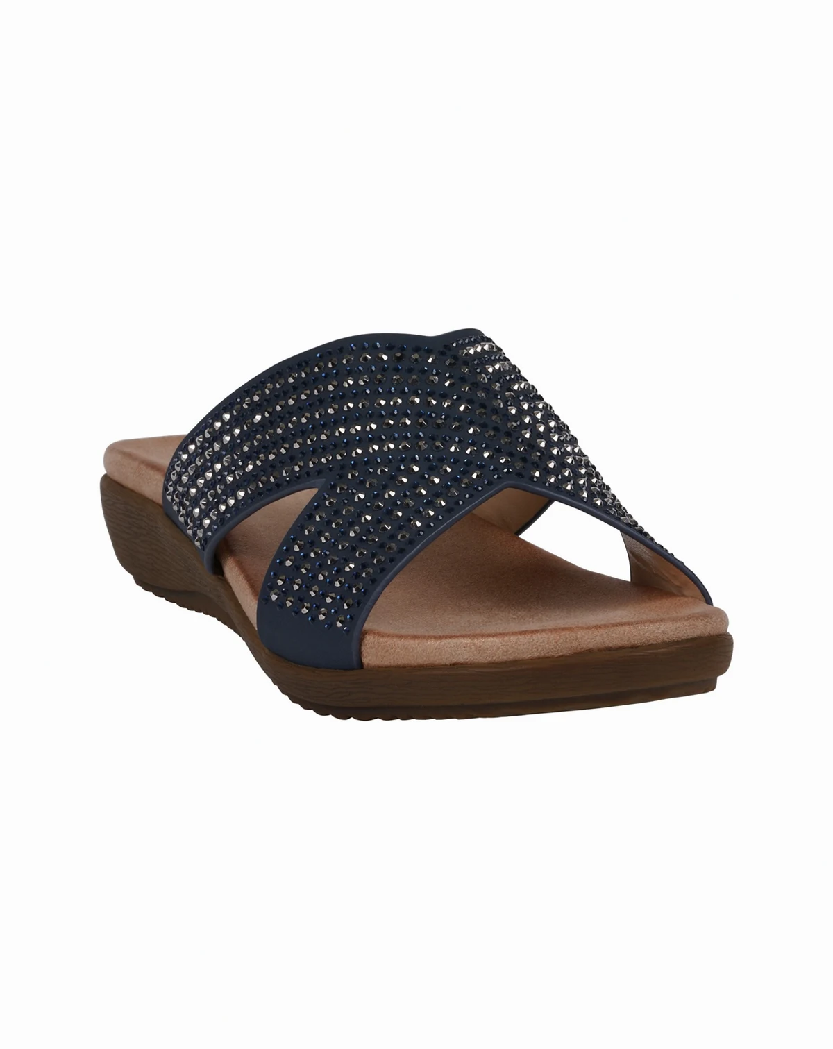 Women's Sharlene Embellished Cross-Strap Flat Sandals