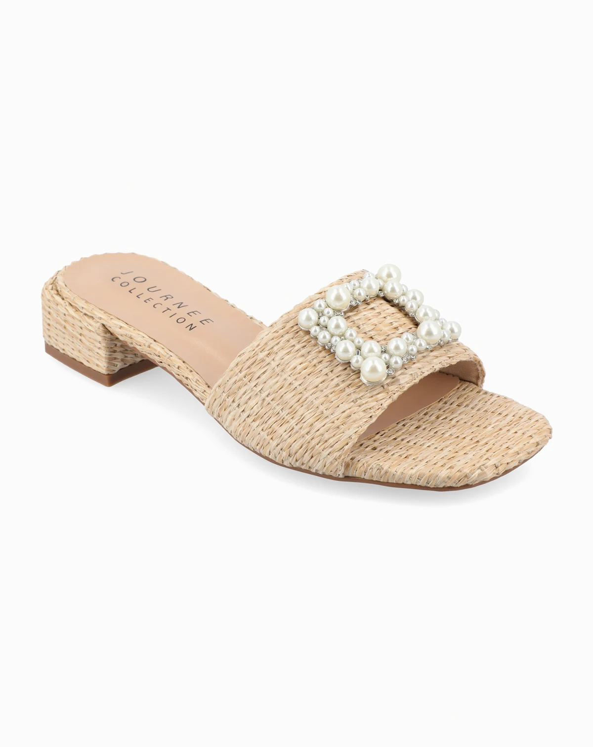 Women's Justina Ornamented Raffia Slide Sandals