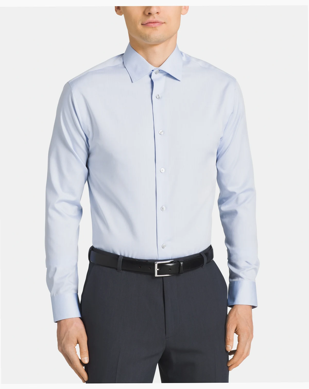 Men's Non-Iron Performance Herringbone Dress Shirt, Classic & Slim Fit