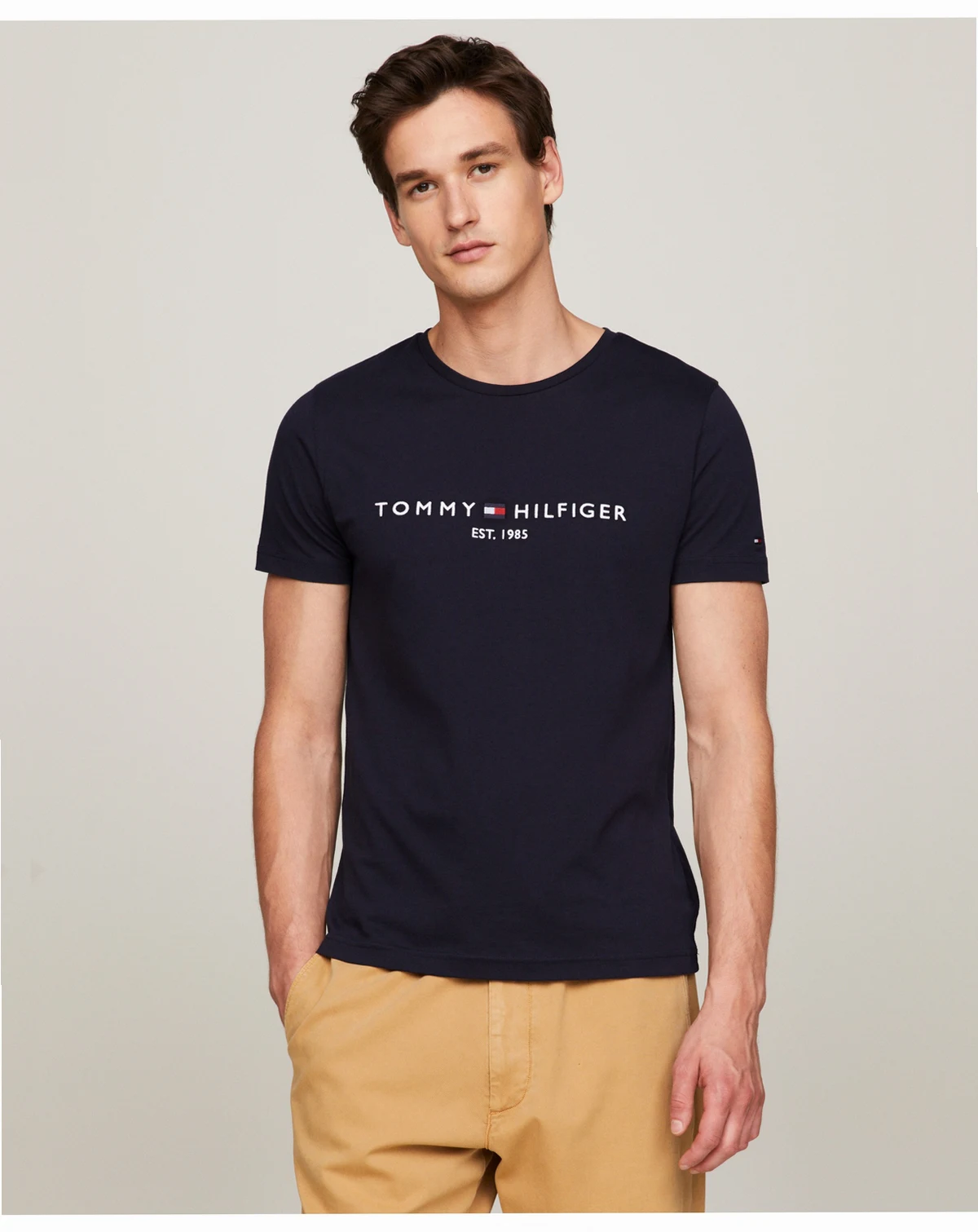 Men's Embroidered Logo Regular-Fit Crewneck T-Shirt