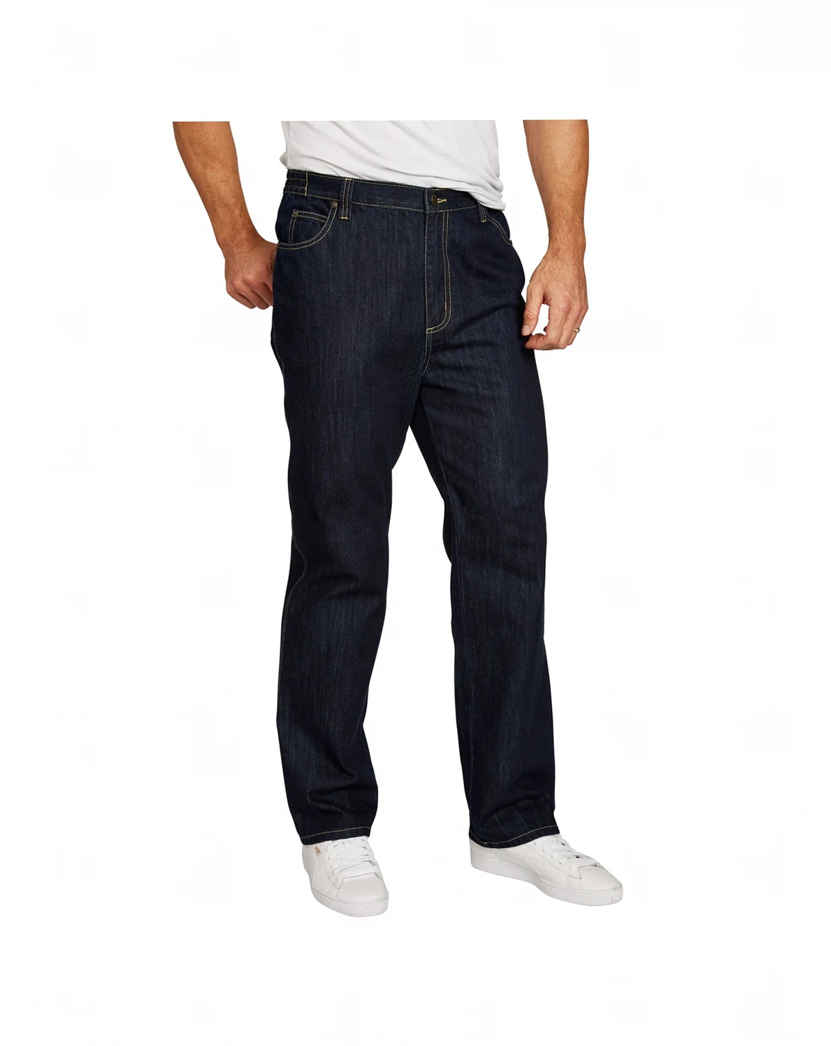 Big & Tall by KingSize Loose-Fit Side Elastic 5-Pocket Jeans