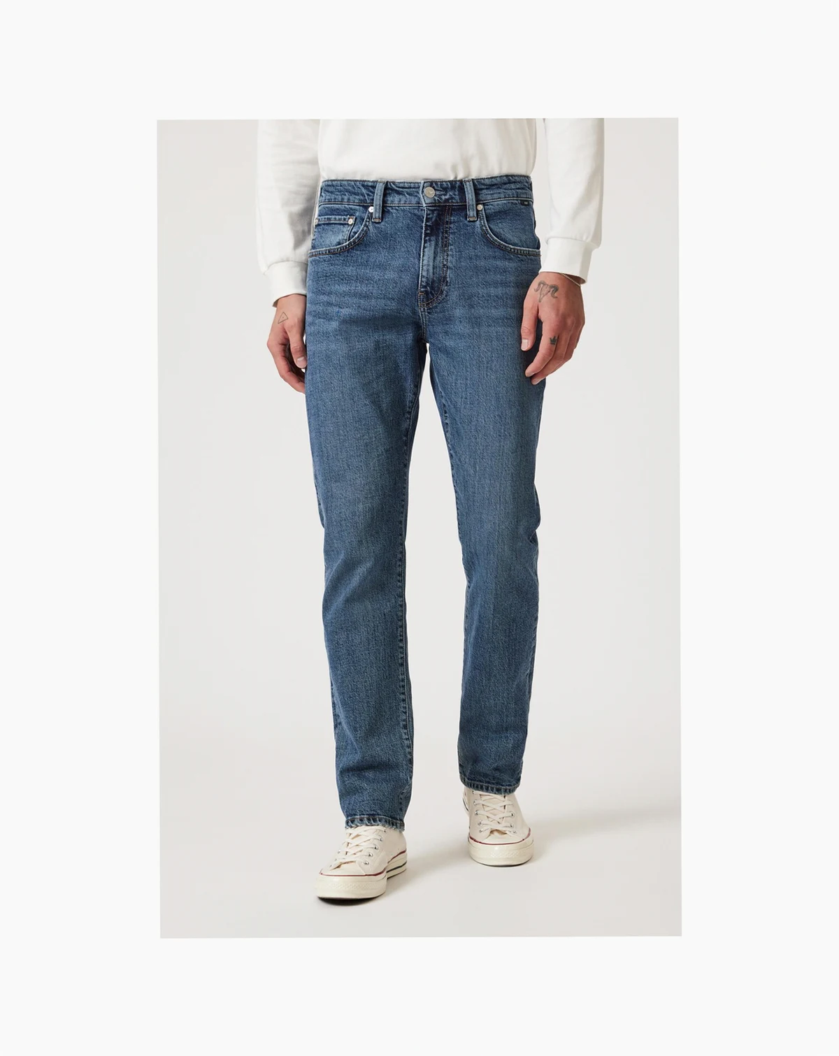 Men's Mavi Zach Straight Leg In Dark Faded Classic Blue