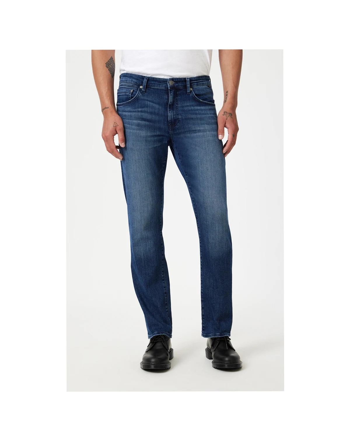 Men's Mavi Zach Straight Leg In Dark Brushed Nashville Jeans