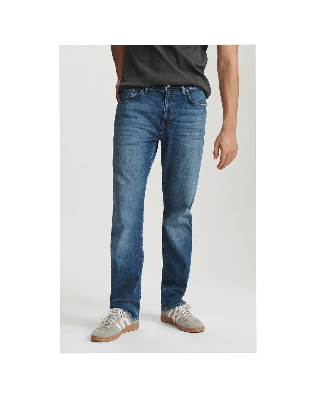 Men's Zach Straight Leg In Dark Brushed Feather Jeans