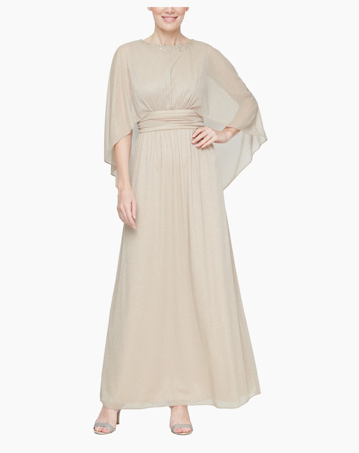 Petite Ruched Waist Maxi Dress