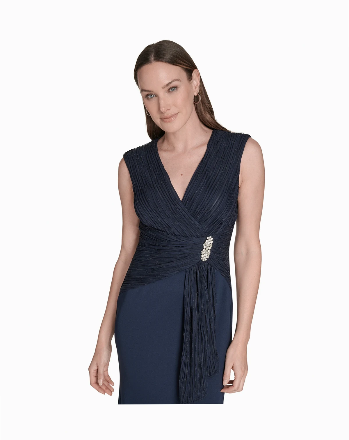 Petite Sleeveless V-neck Dress