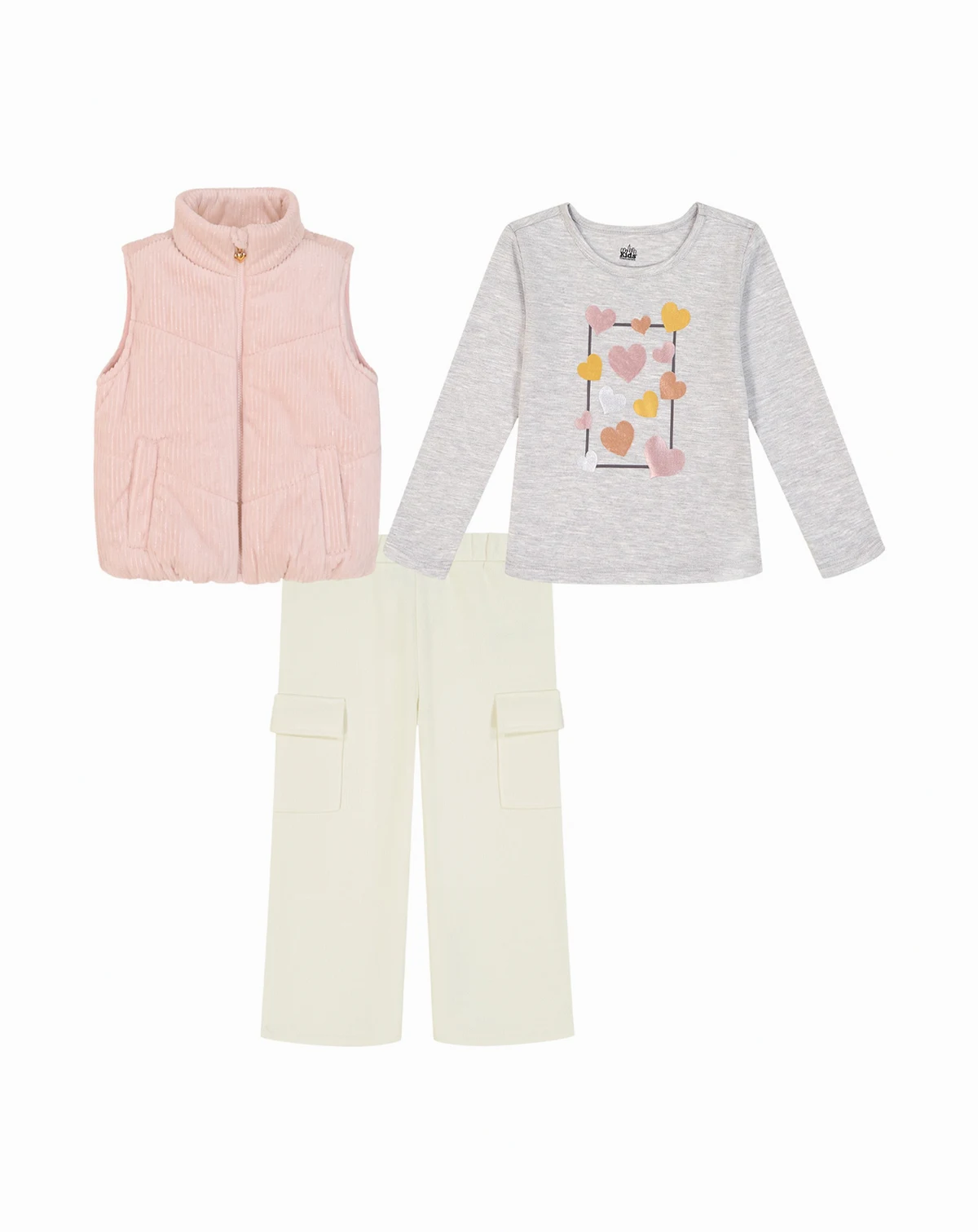 Girls' 4T-6X T-Shirt, Vest and Pants, 3-Piece Set