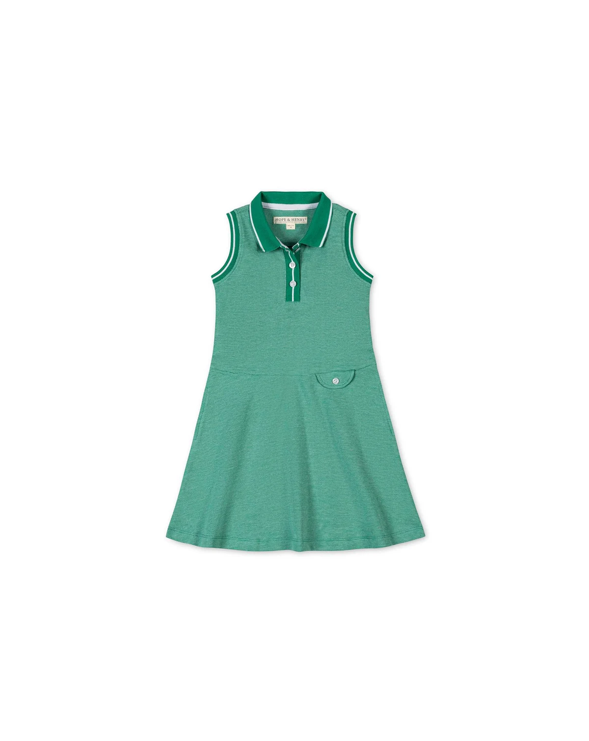 Toddler Girls Sleeveless Pique Polo Dress