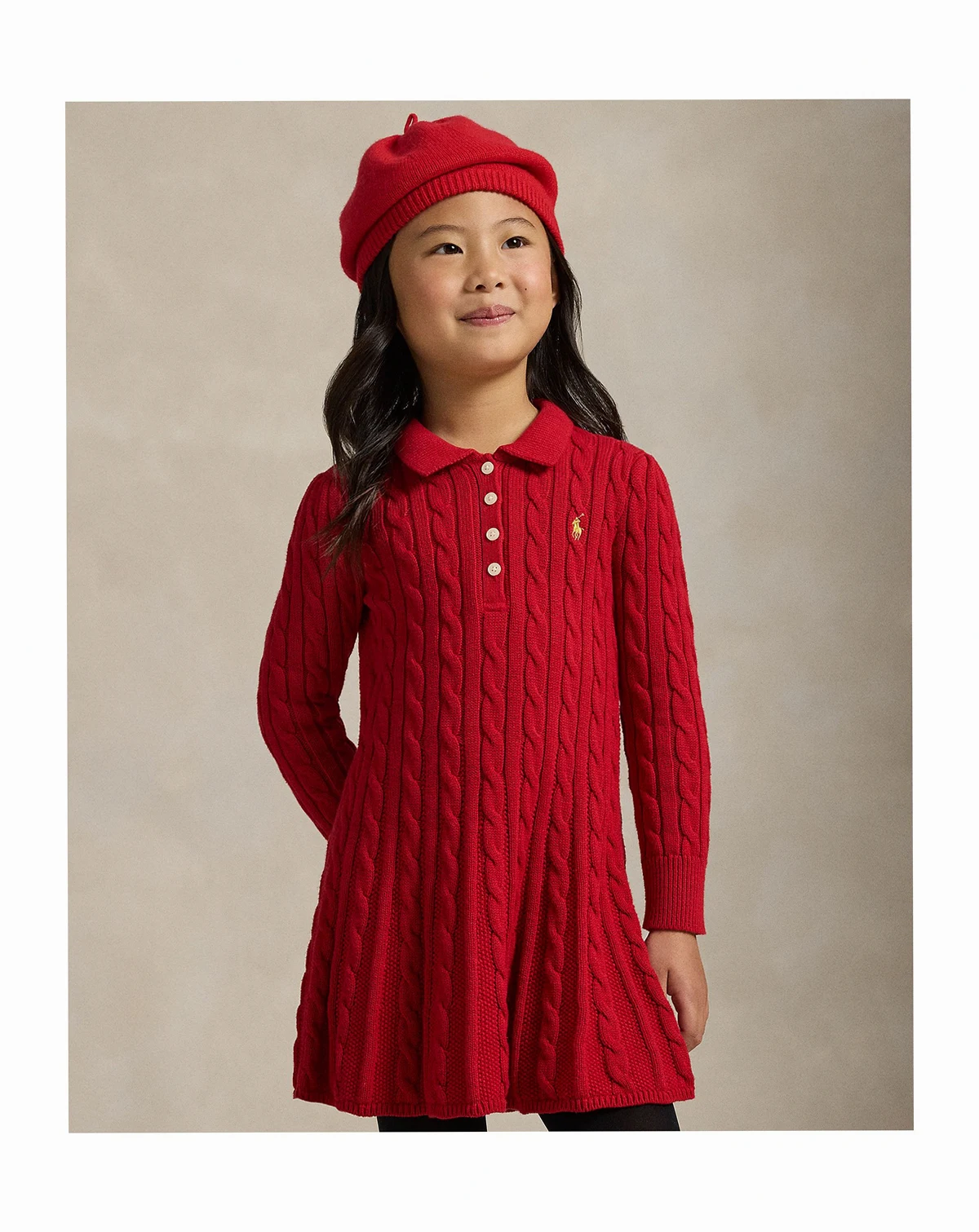Girls' 2T-6X Lunar New Year Polo Sweater Dress