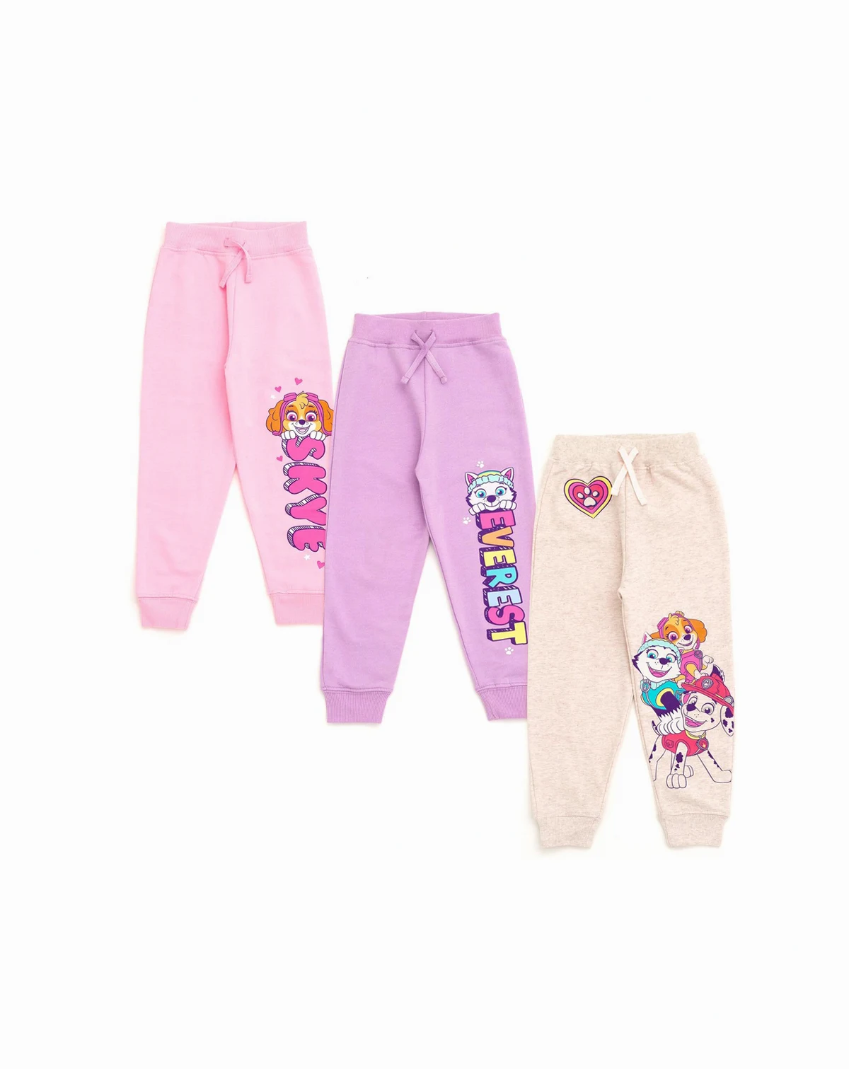Toddler Girls Fleece 3 Pack Pants to (2T - 7-8