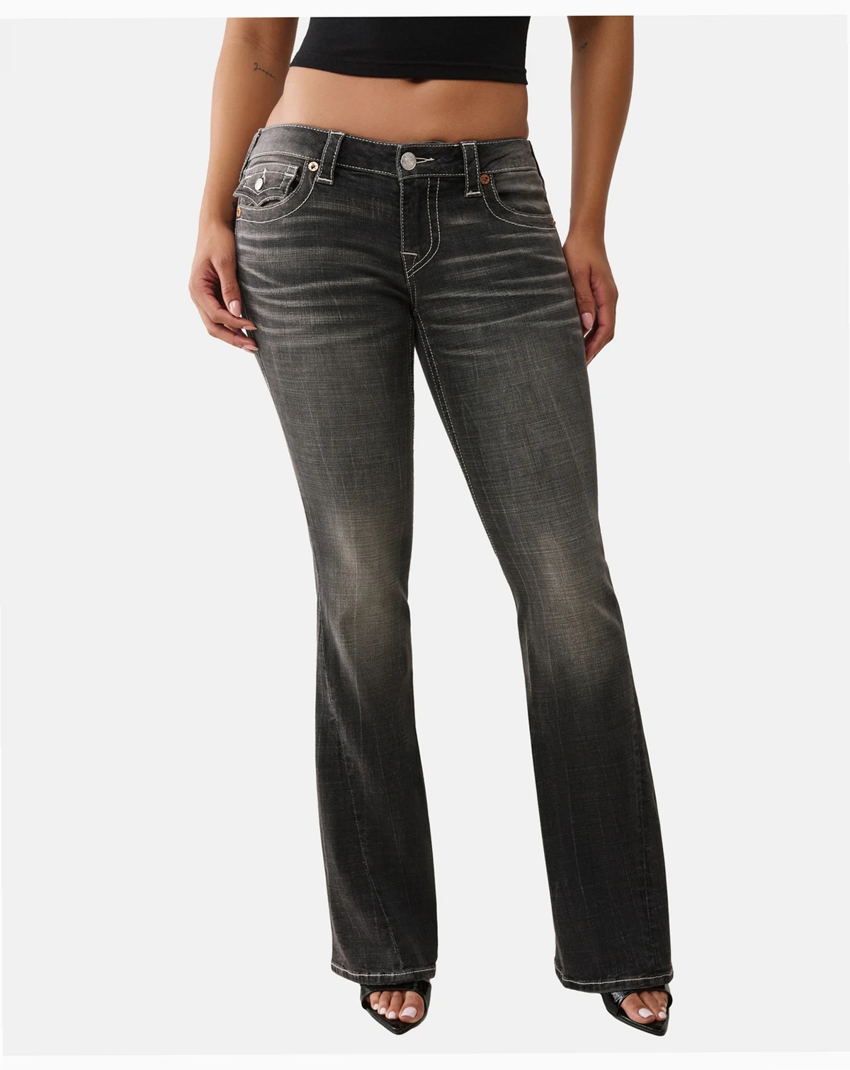 Women's Joey Flare Low Rise Flare Flap Jeans