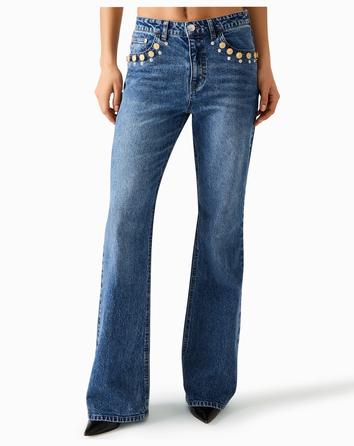 Women's Irys Shanks Flared High Rise Ankle Jeans