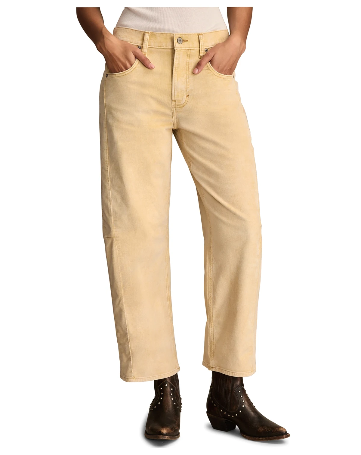 Women's Mid-Rise Barrel-Leg Jeans