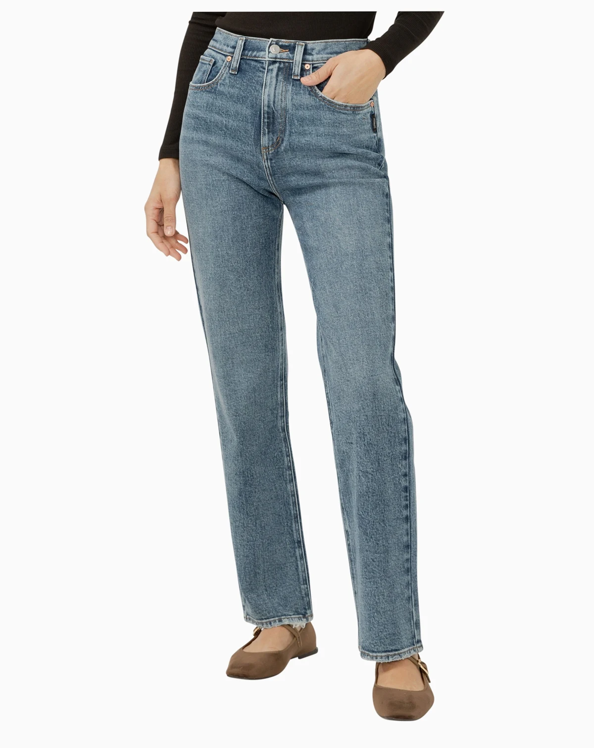 Women's Highly Desirable High Rise Straight Leg Jeans
