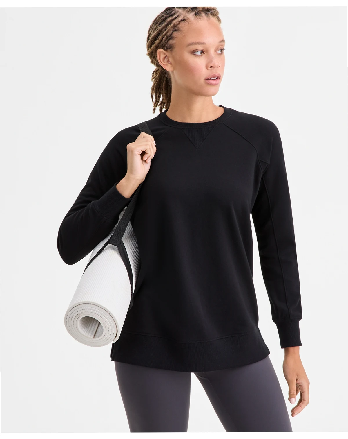 Women's Crewneck Raglan-Sleeve Sweatshirt, Macy's Exclusive