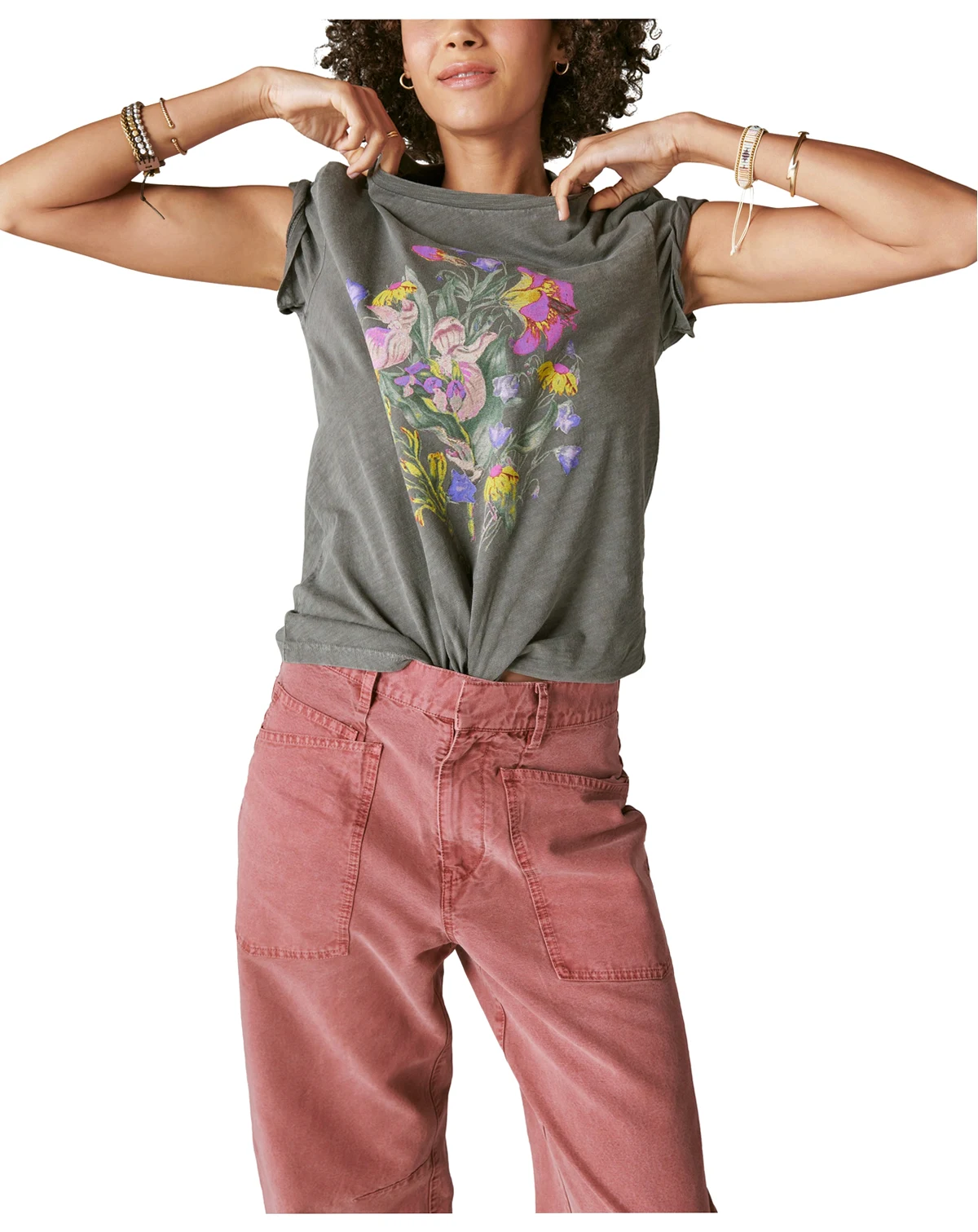 Women's Faded Neon Floral Classic T-Shirt