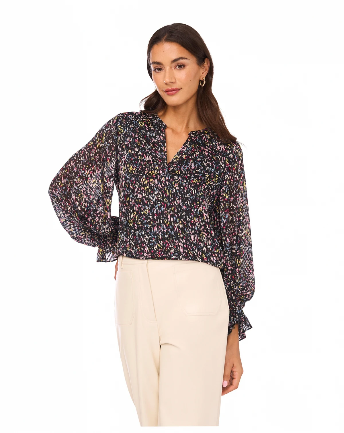 Women's Printed 3/4-Sleeve Top