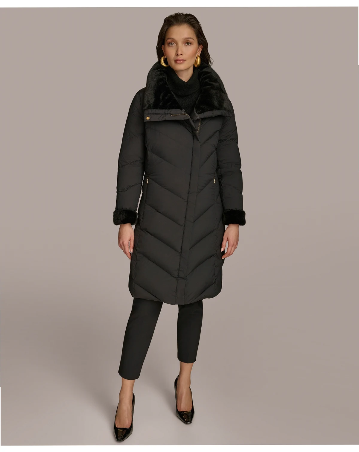 Women's Stretch Zip Closure Coat