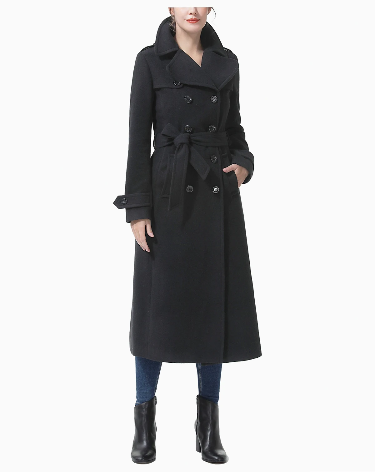 Women's kimi + kai Charlotte Long Wool Blend Coat