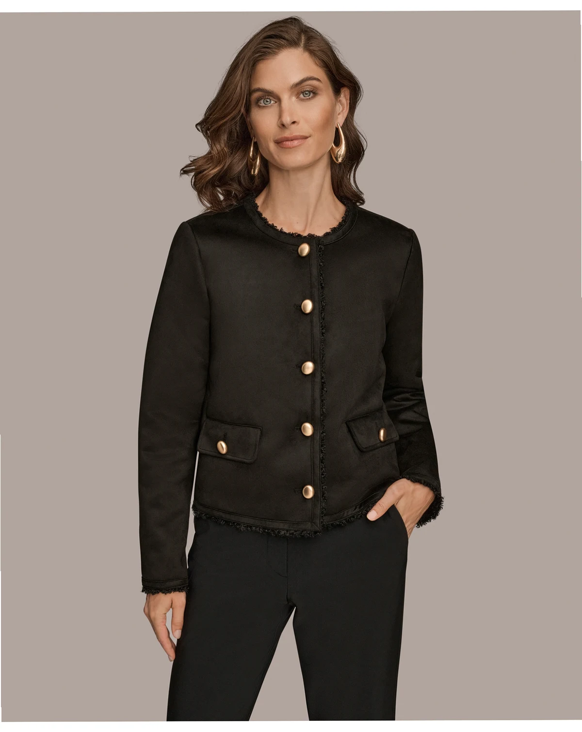 Women's Button Front Boxy Coat