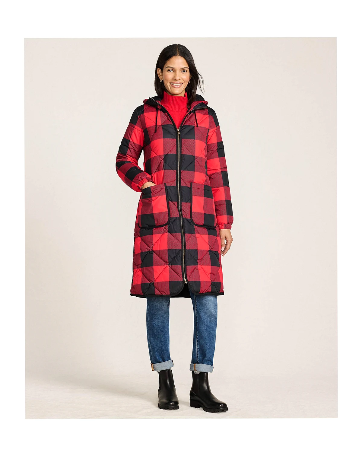 Women's Print FeatherFree Insulated Diamond Quilted Maxi Coat