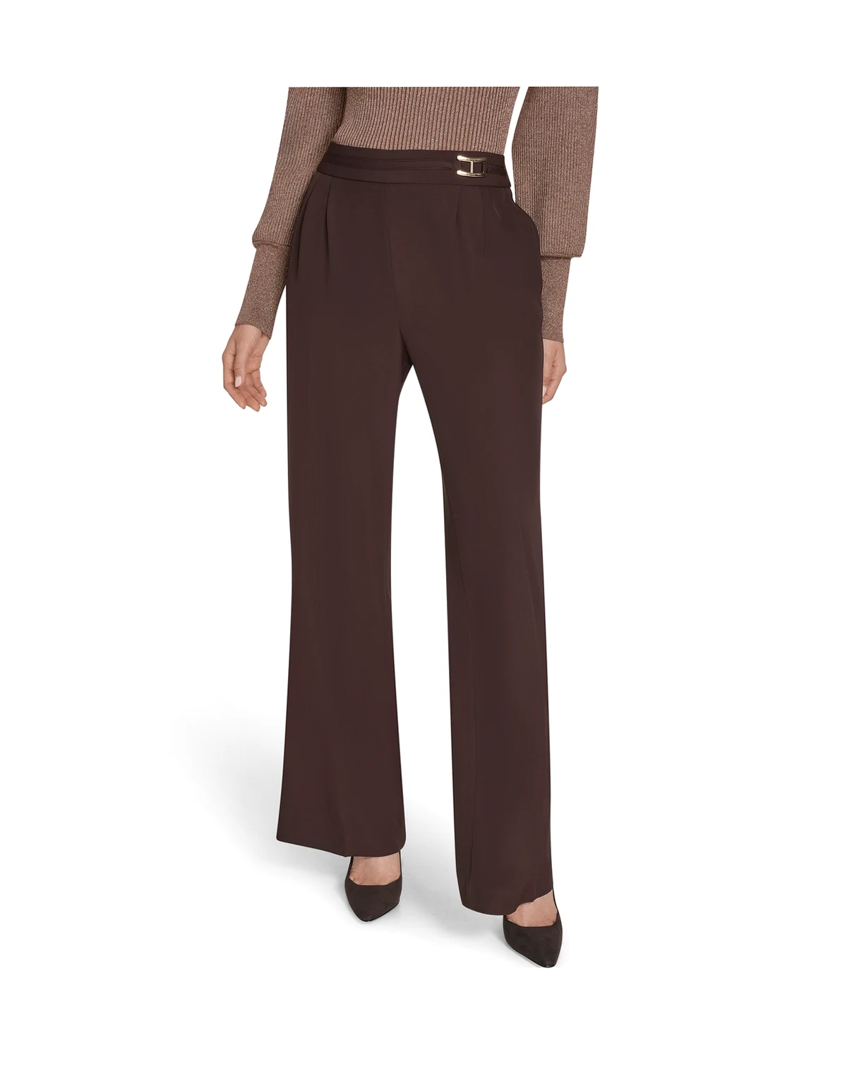 Women's Mid Rise Wide Leg Trousers