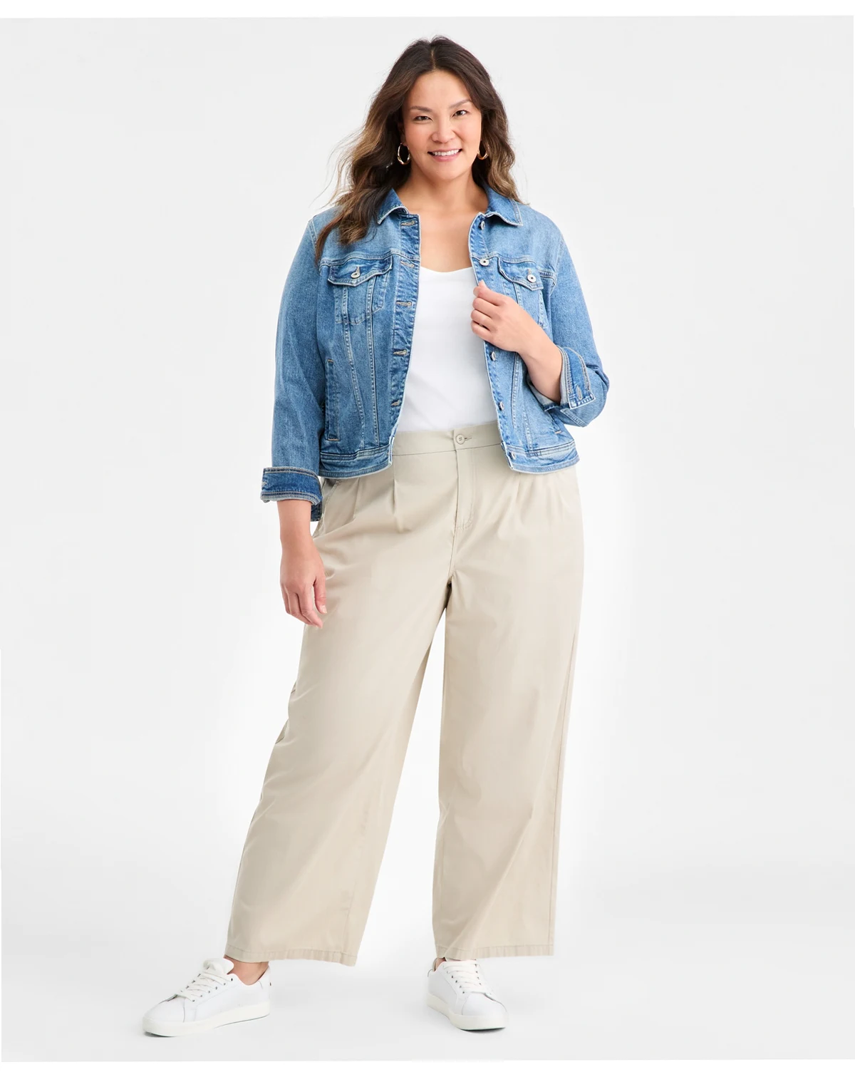 Plus Size Pleated Straight-Leg Pant, Macy's Exclusive
