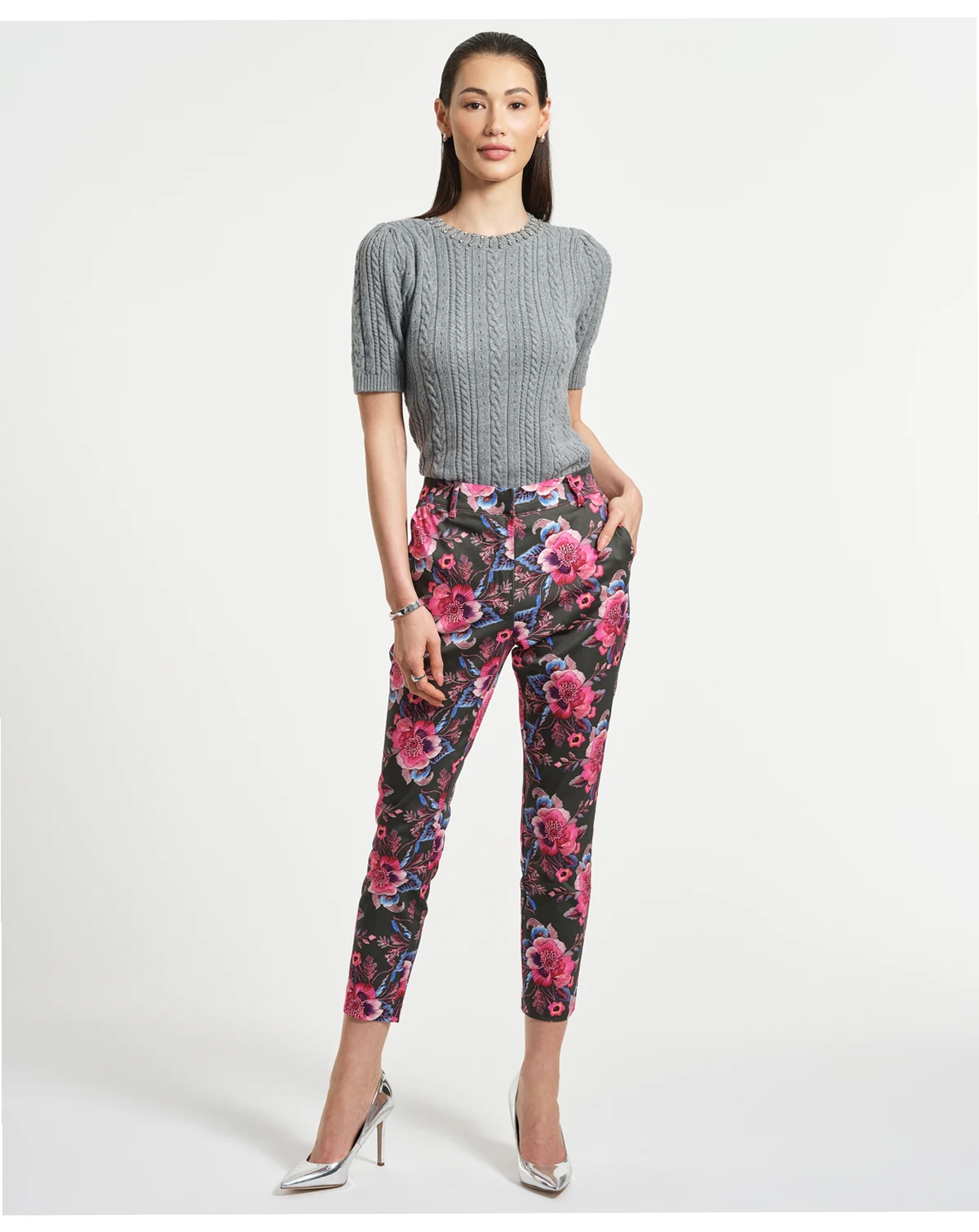 Women's Slim Sateen Ankle Pants