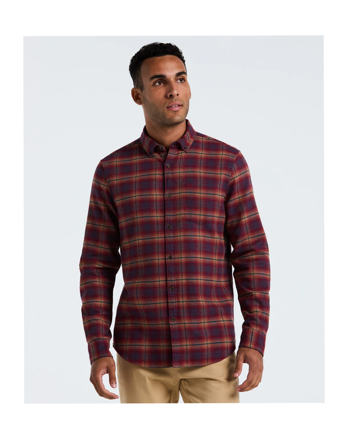 Men's Flannel Slim Fit Long Sleeves Shirt