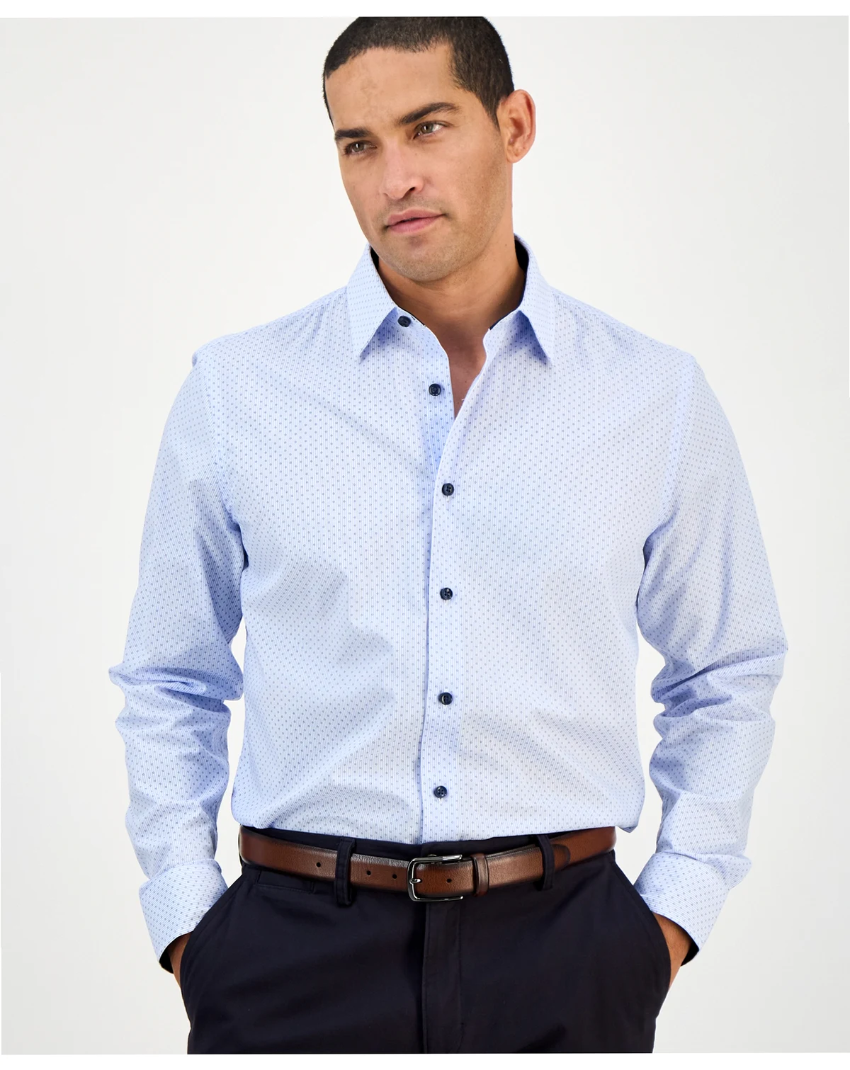 Men's Dot Stripe Shirt, Created for Macy's