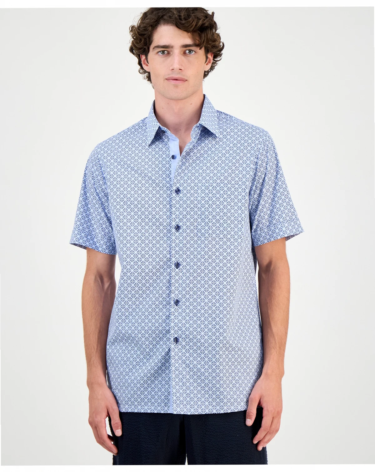 Men's Regular-Fit Medallion-Print Shirt, Created for Macy's