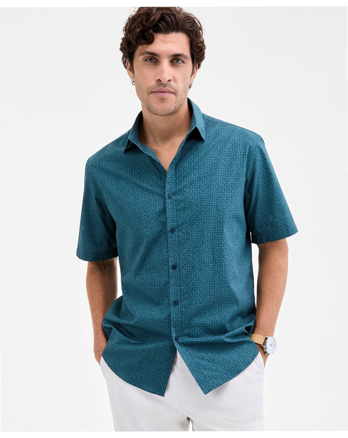 Men's Basketweave Shirt, Macy's Exclusive