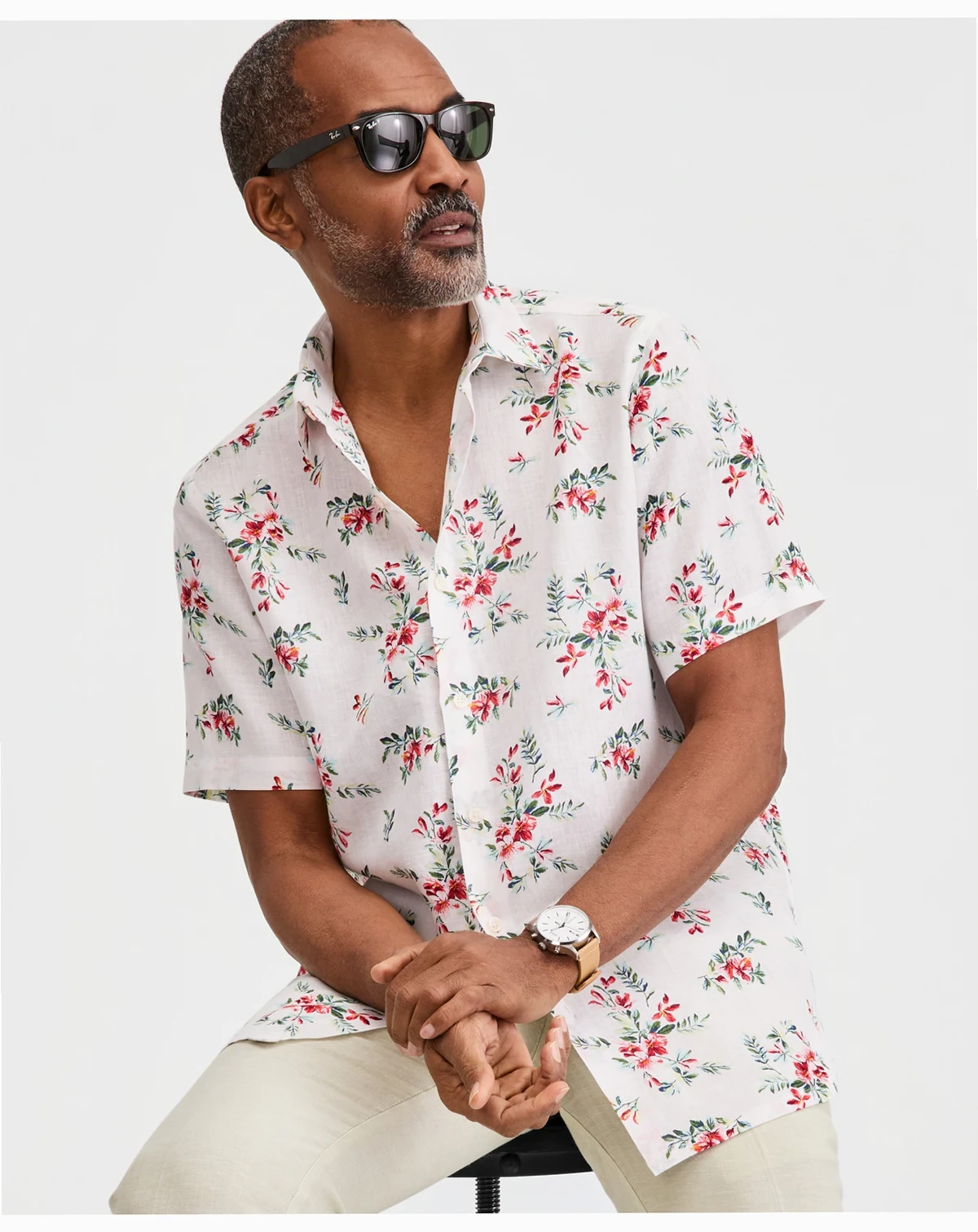Men's Short-Sleeve Linen Shirt, Macy's Exclusive