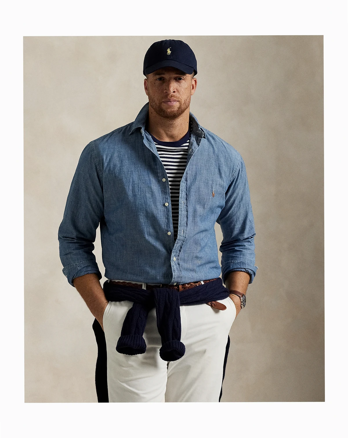 Men's Big & Tall Indigo Chambray Shirt