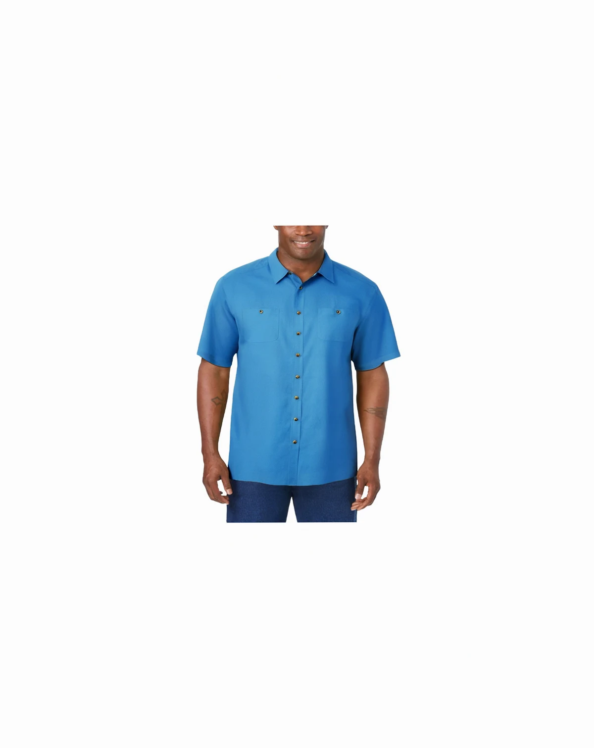 Big & Tall Short-Sleeve Linen Shirt