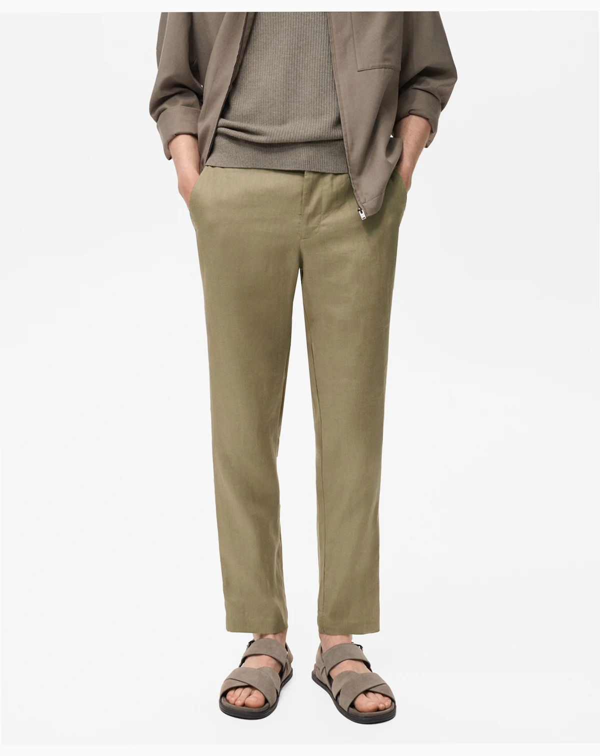 Men's Slim-Fit Linen Pants