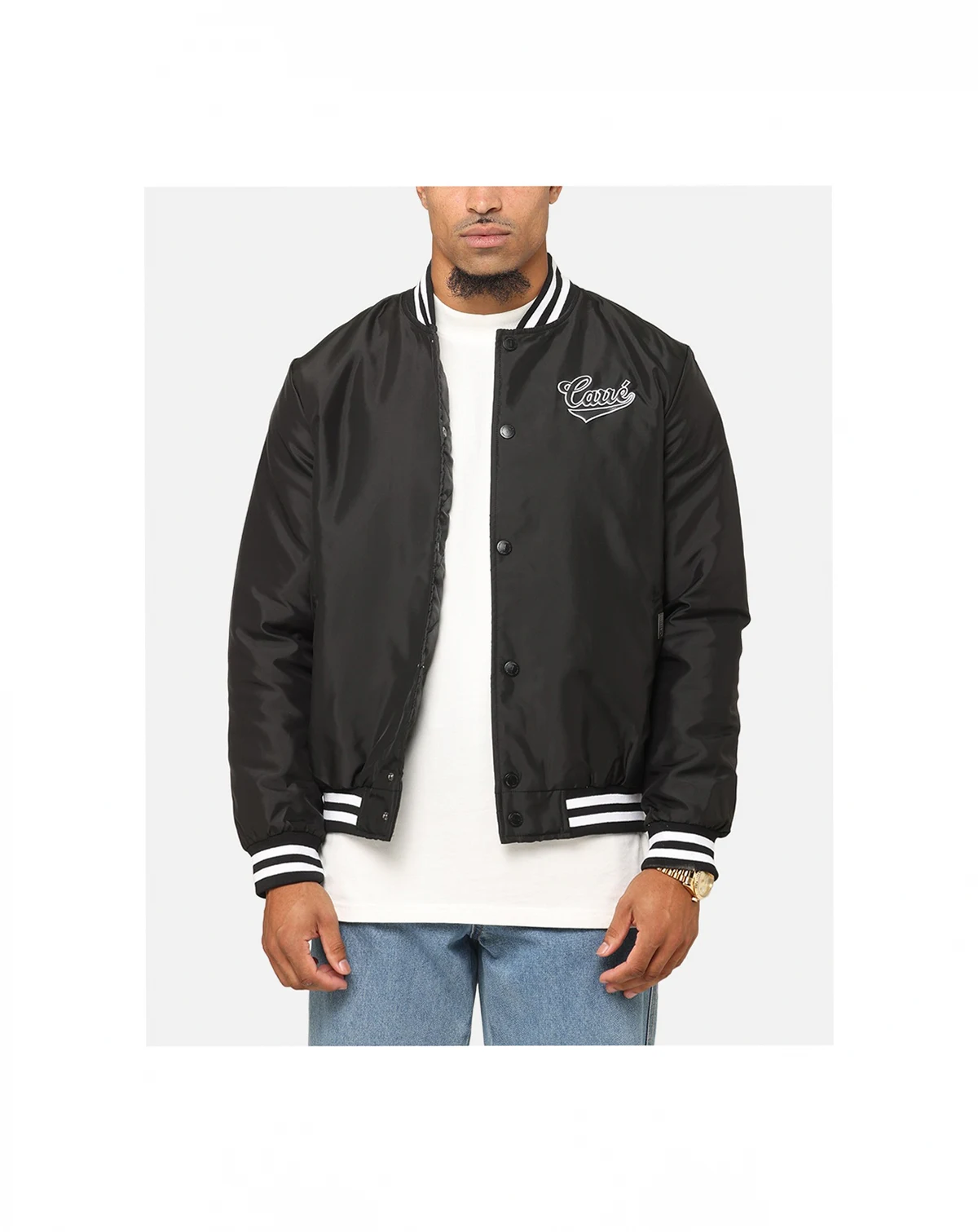 Big & Tall Team Puffer Varsity Jacket, Brown, 3XL