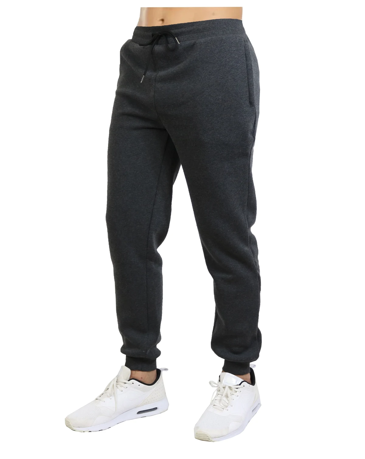 Men's Modern-Fit Heavyweight Jogger Sweatpants with Zipper Side Pockets