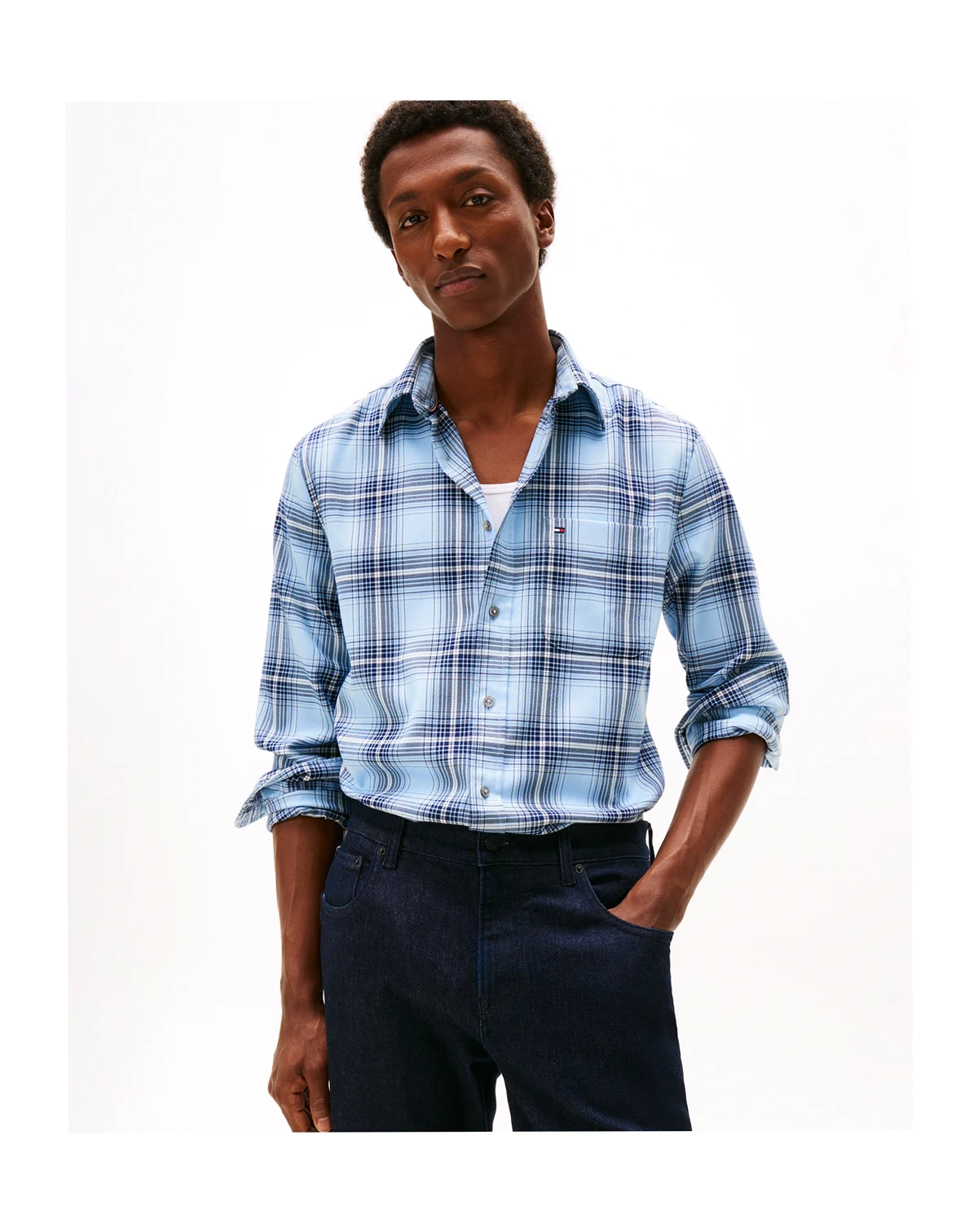 Men's Regular-Fit Soft Touch Blend Checked Shirt