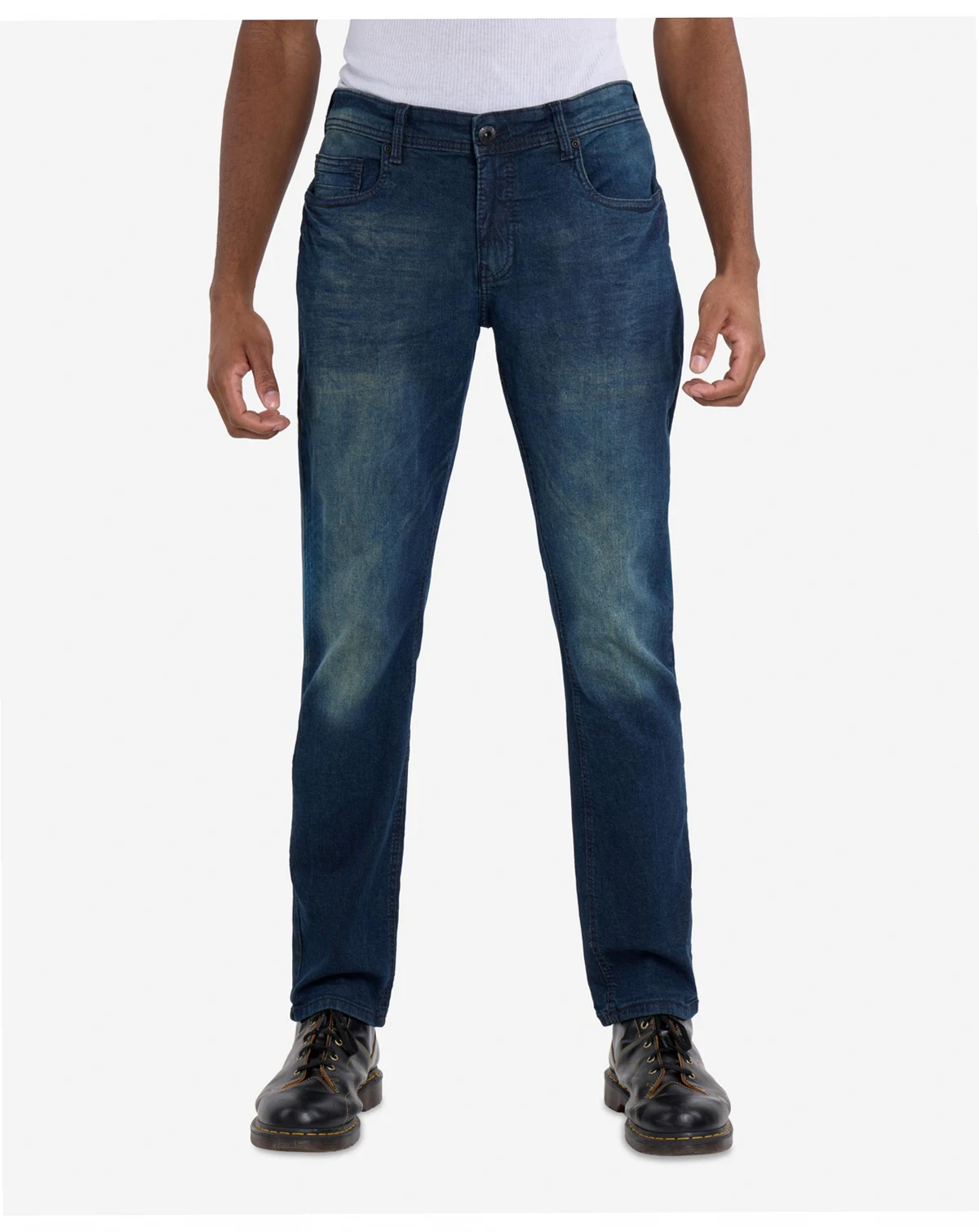 Men's Modern Fit Saddle Stitch Jeans