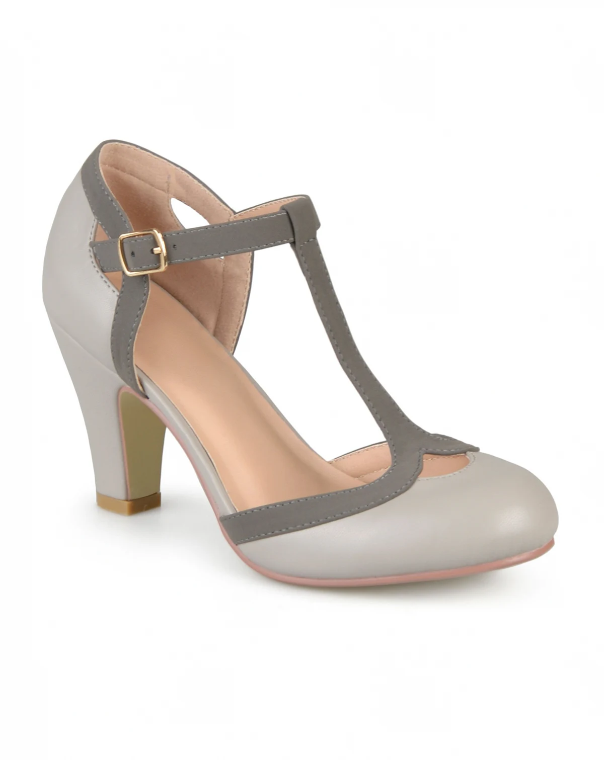 Women's Olina T Strap Round Toe Pumps