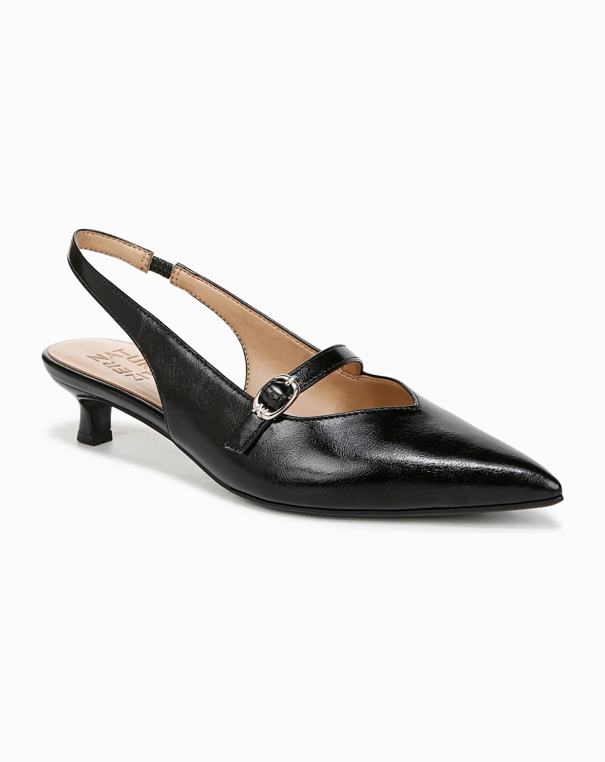 Women's Grayson Pointed Toe Kitten Heel Slingback Pumps